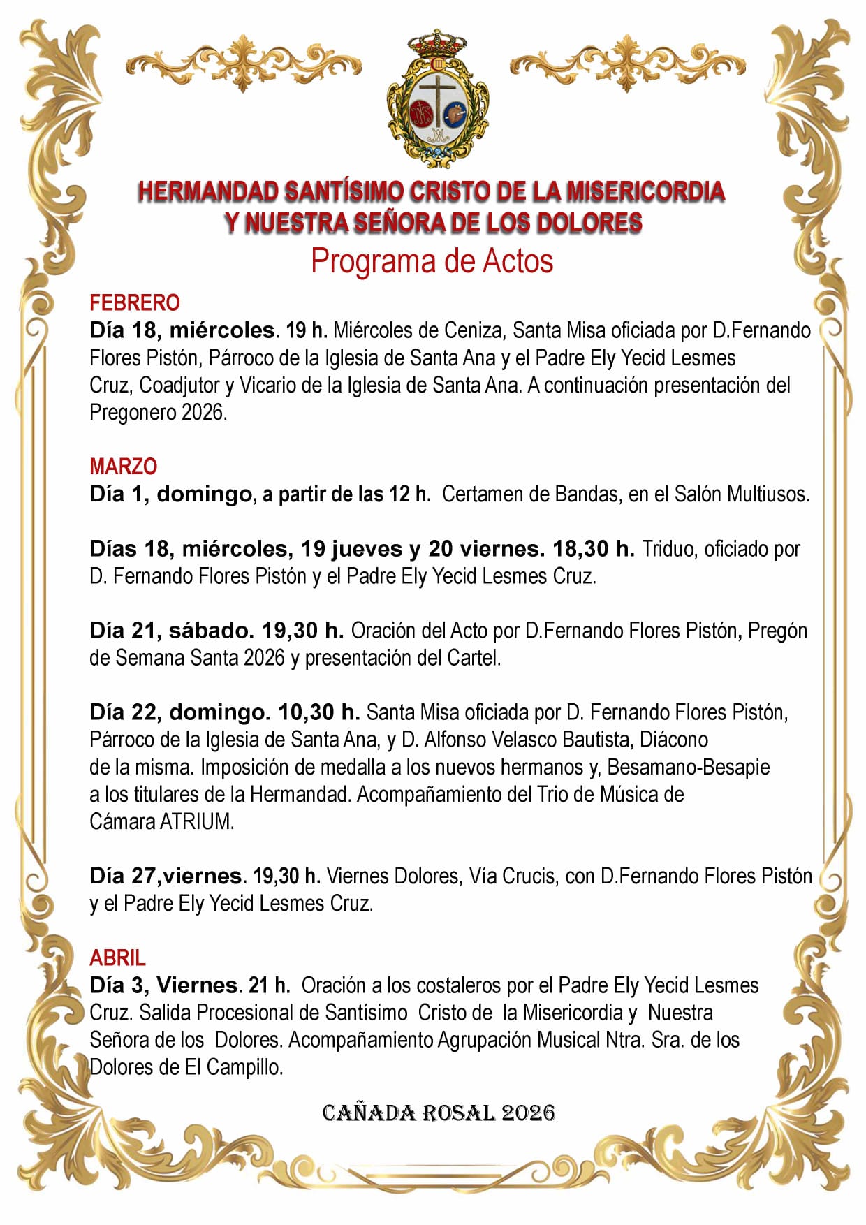 PROGRAMA DE ACTO MISERICORDIA