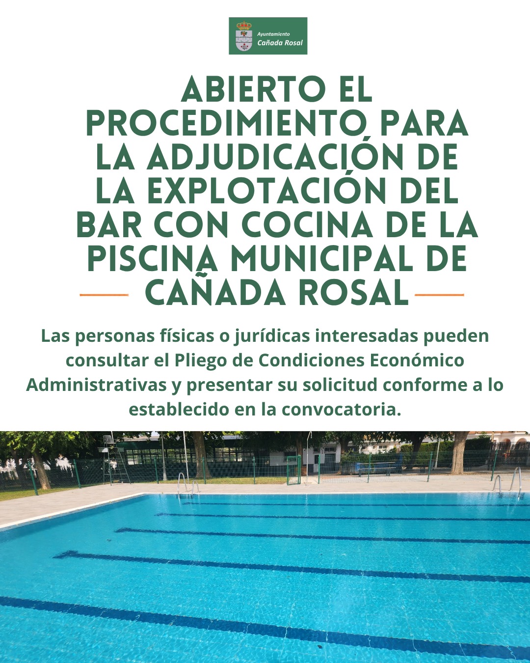 CARTEL ADJUDICACIÓN BAR LA PISCINA