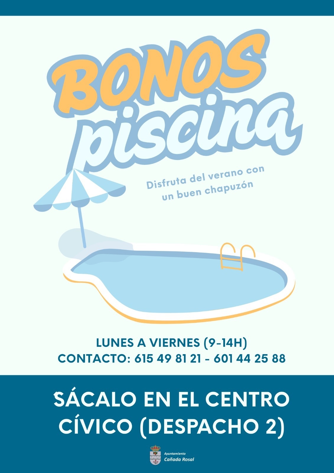 CARTEL BONO PISCINA