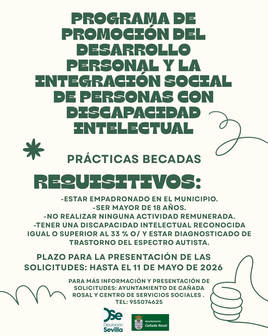 cartel becas discapacidad