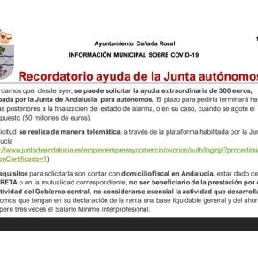 Informe Ayto.Cañada coronavirus 18-4-203