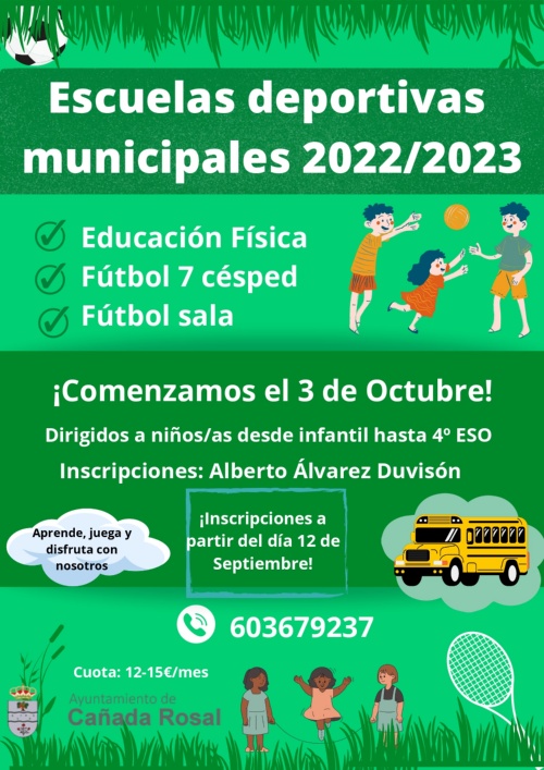 CARTEL ESCUELAS DEPORTIVAS 2022-23